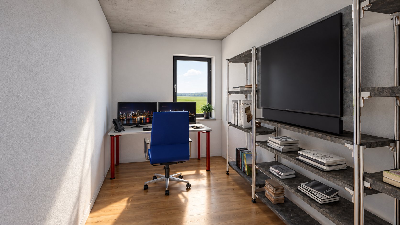 Visualisierung Arbeits- oder Gästezimmer